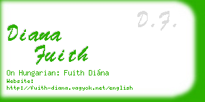 diana fuith business card